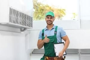 an HVAC technician ready to help