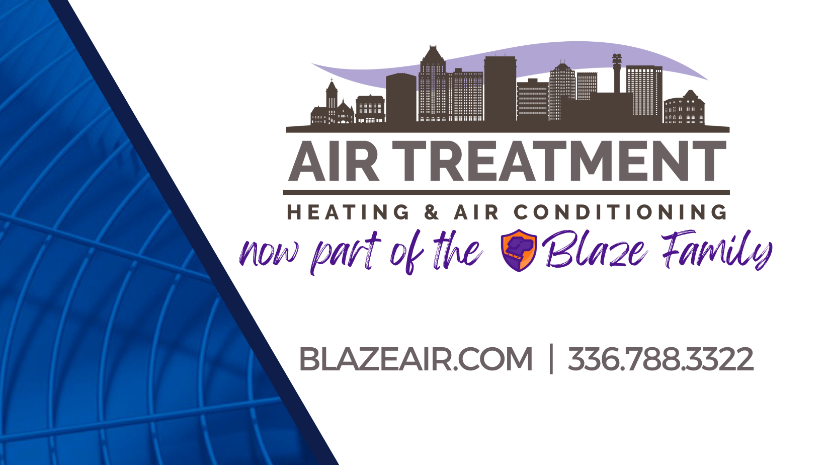 Air Treatment Inc. is Now Part of the Blaze Family – Serving Greensboro, NC